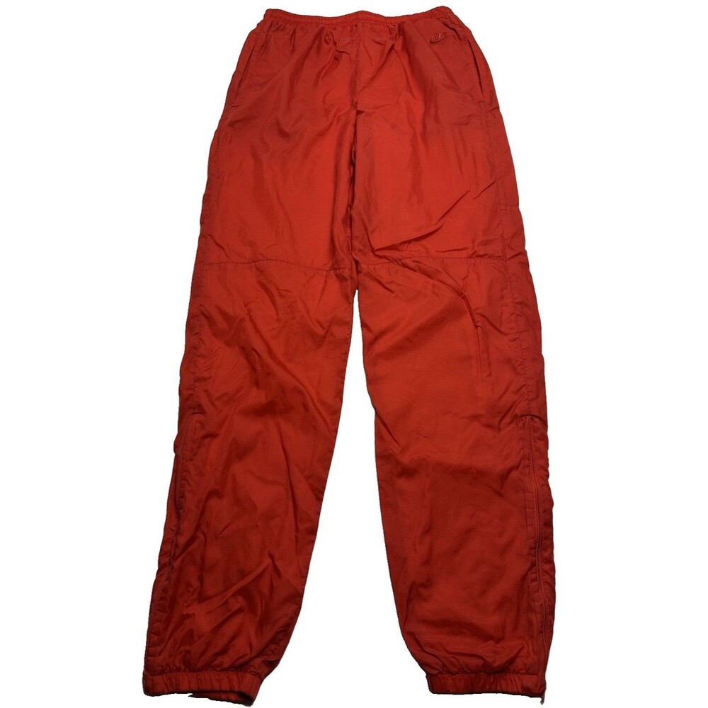 Vintage 90's Nike Grey Tag Nylon Track Pants Size Small Red